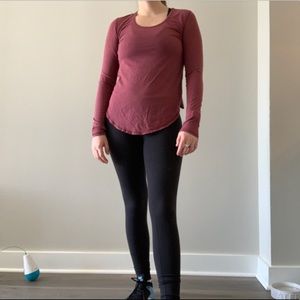 Maroon LuluLemon long sleeve (cotton material)